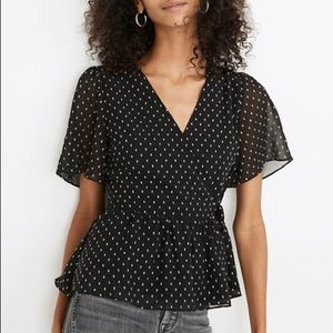 NWOT madewell peplum wrap top